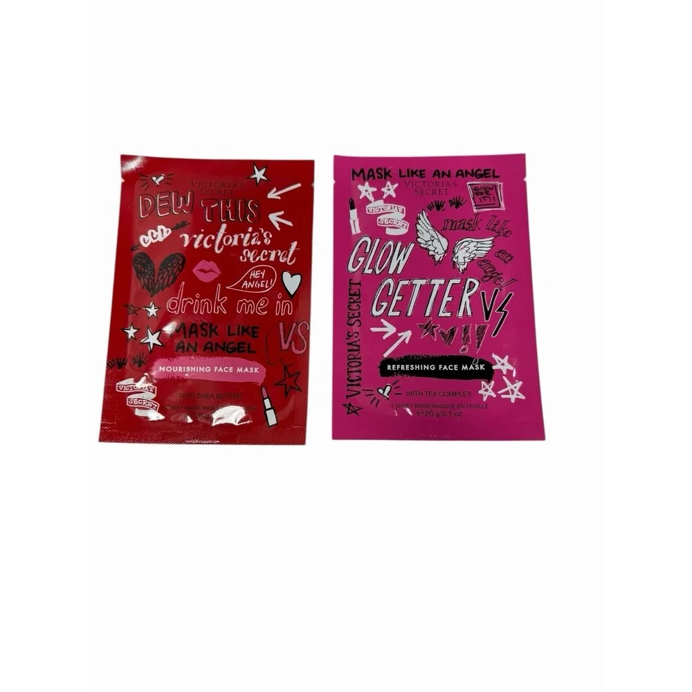 lot of 2 victorias secret skin care face mask sheets‎ nourishing refreshing